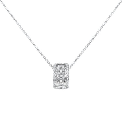 [BIJOUX]COLLIER PARENTESI ARGENT DIAMANT