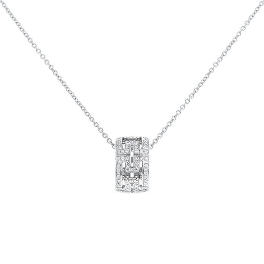 [BIJOUX]COLLIER PARENTESI ARGENT DIAMANT
