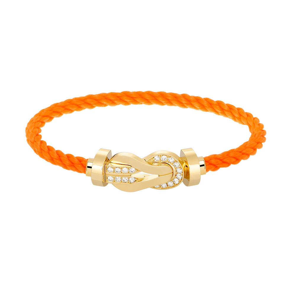 [BIJOUX]CHANCE LARGE 8 FIGURE BUCKLE HALF DIAMOND BRACELET GOLD