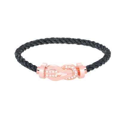 [BIJOUX]CHANCE LARGE 8 FIGURE BUCKLE HALF DIAMOND BRACELET ROSE GOLD
