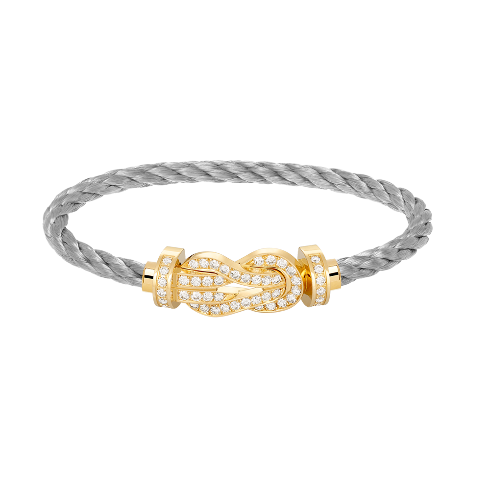 [BIJOUX]CHANCE LARGE 8 FIGURE BUCKLE FULLDIAMOND BRACELET GOLD