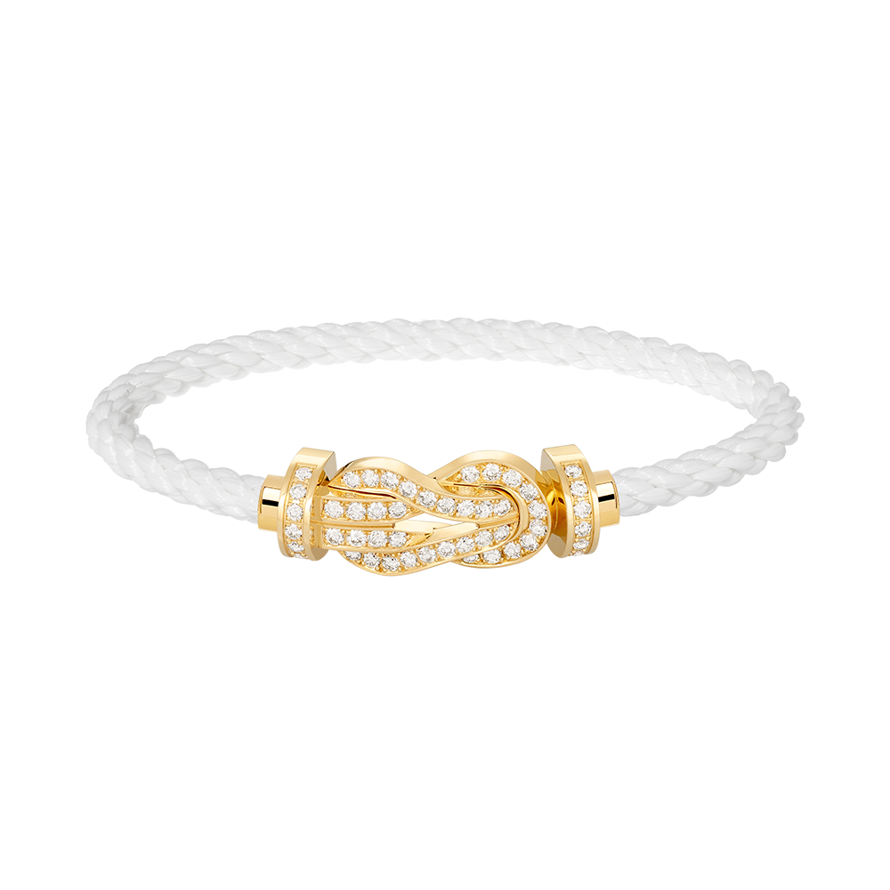 [BIJOUX]CHANCE LARGE 8 FIGURE BUCKLE FULLDIAMOND BRACELET GOLD