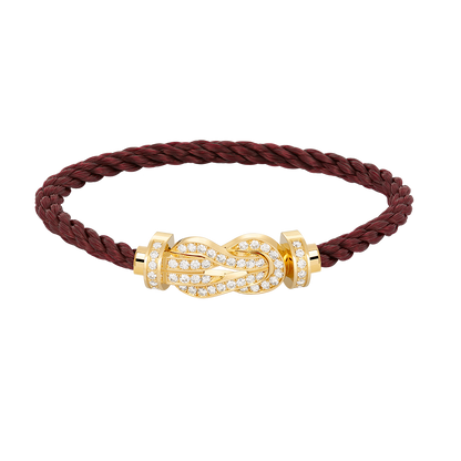 [BIJOUX]CHANCE LARGE 8 FIGURE BUCKLE FULLDIAMOND BRACELET GOLD
