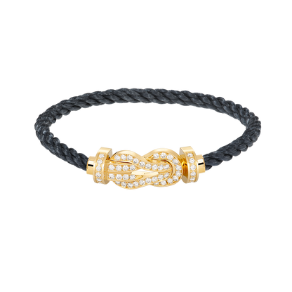 [BIJOUX]CHANCE LARGE 8 FIGURE BUCKLE FULLDIAMOND BRACELET GOLD