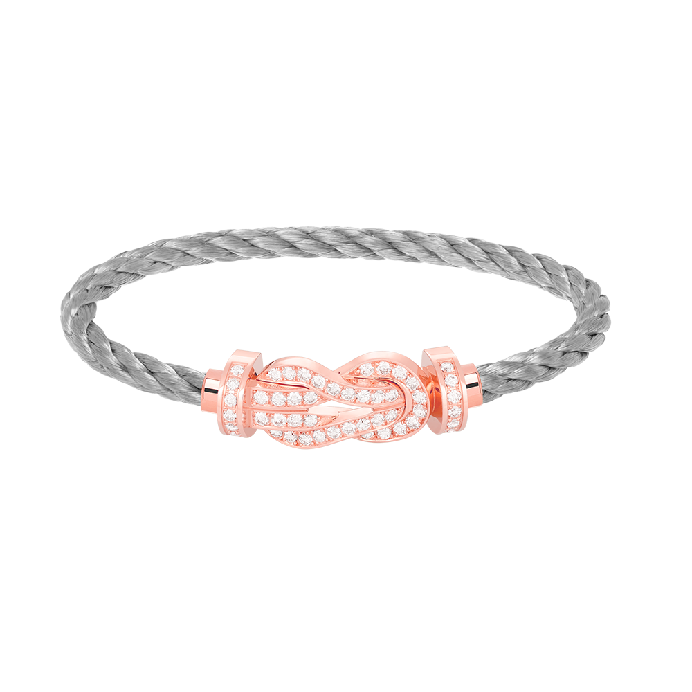 [BIJOUX]CHANCE LARGE 8 FIGURE BUCKLE FULL DIAMOND BRACELET ROSE GOLD