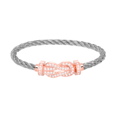 [BIJOUX]CHANCE LARGE 8 FIGURE BUCKLE FULL DIAMOND BRACELET ROSE GOLD