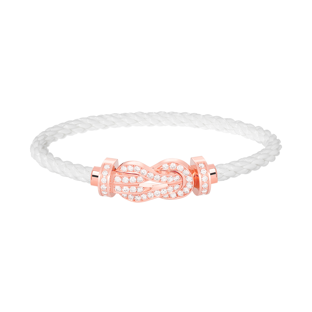[BIJOUX]CHANCE LARGE 8 FIGURE BUCKLE FULL DIAMOND BRACELET ROSE GOLD