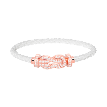 [BIJOUX]CHANCE LARGE 8 FIGURE BUCKLE FULL DIAMOND BRACELET ROSE GOLD