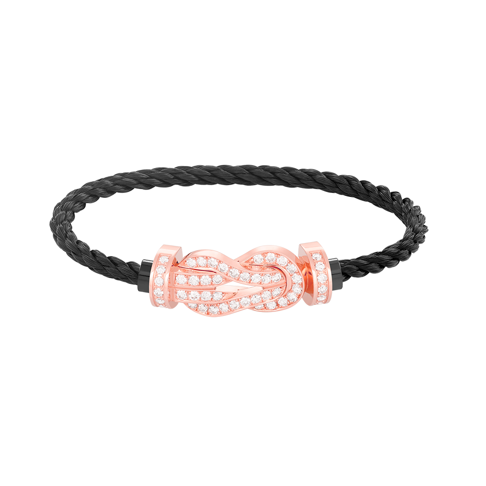 [BIJOUX]CHANCE LARGE 8 FIGURE BUCKLE FULL DIAMOND BRACELET ROSE GOLD