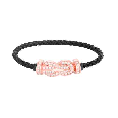 [BIJOUX]CHANCE LARGE 8 FIGURE BUCKLE FULL DIAMOND BRACELET ROSE GOLD