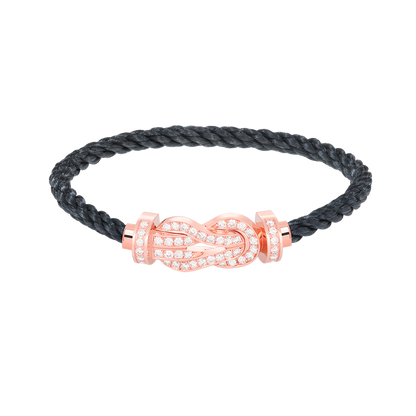 [BIJOUX]CHANCE LARGE 8 FIGURE BUCKLE FULL DIAMOND BRACELET ROSE GOLD