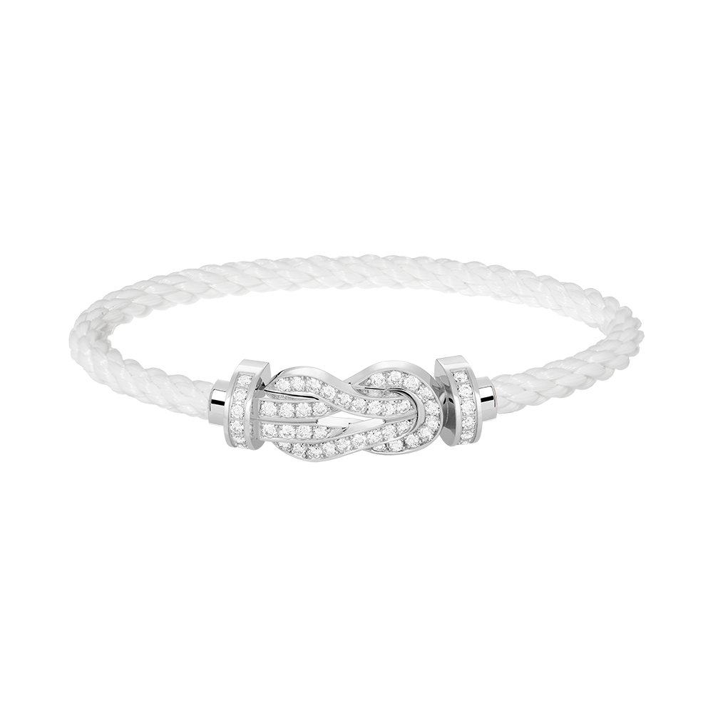 [BIJOUX]CHANCE LARGE 8 FIGURE BUCKLE FULL DIAMOND BRACELET SILVER