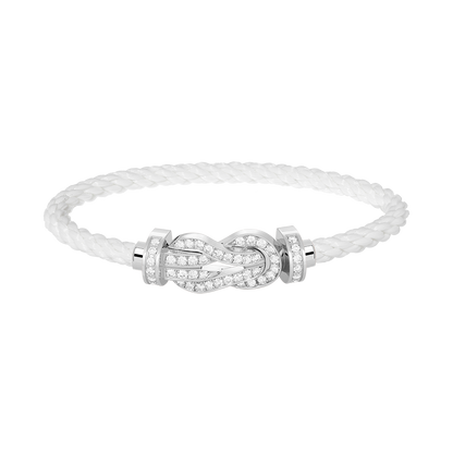 [BIJOUX]CHANCE LARGE 8 FIGURE BUCKLE FULL DIAMOND BRACELET SILVER