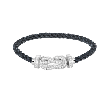 [BIJOUX]CHANCE LARGE 8 FIGURE BUCKLE FULL DIAMOND BRACELET SILVER
