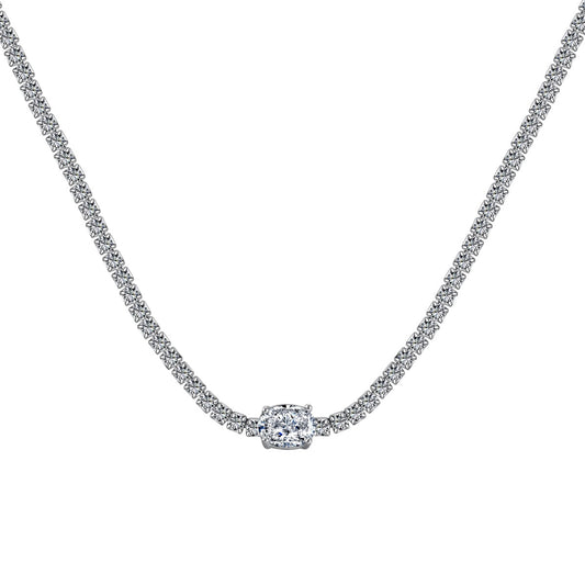 [Goodv]1.0 Carat Shining Oval Cut Necklace