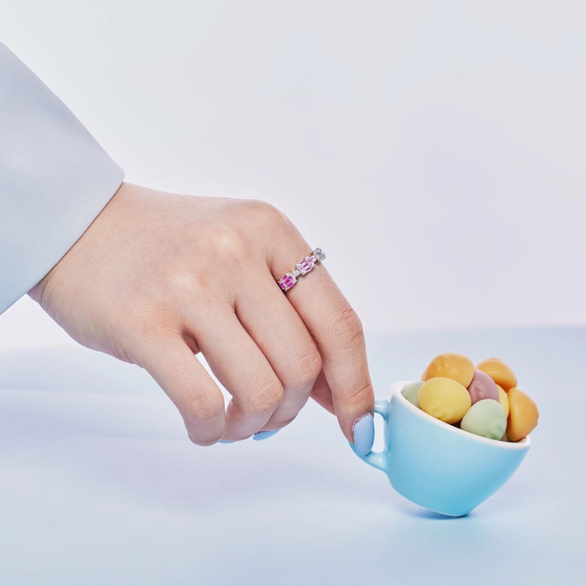 [Goodv]Unique Colorful Emerald Cut Party Ring