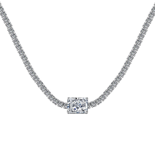 [Goodv]2.0 carat Ornate Emerald Cut Necklace