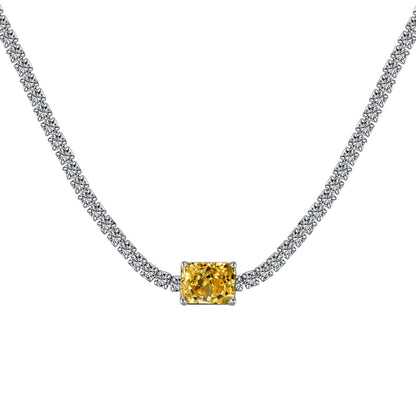 [Goodv]2.0 carat Ornate Emerald Cut Necklace