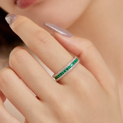 [Goodv]Delicate Colorful Round Cut Daily Ring