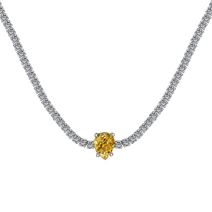 [Goodv]1.0 carat Unique Pear Cut Tennis Necklace