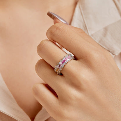 [Goodv]Ornate Colorful Radiant Cut Daily Ring