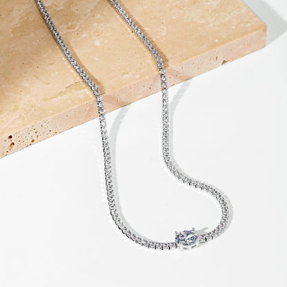 [Goodv]1.0 Carat Shining Oval Cut Necklace