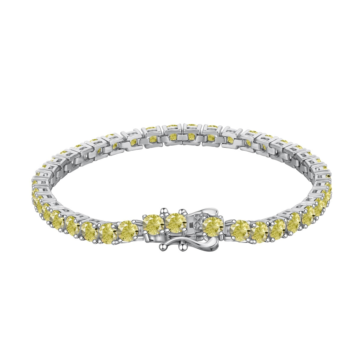 [Goodv]Ornate Dazzling Round Cut Tennis Bracelet