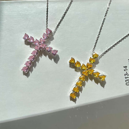 [Goodv]Radiant Cross Shape Necklace