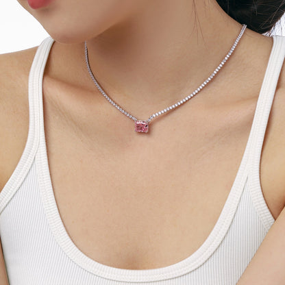 [Goodv]4.0 Carat Elegant Radiant Cut Necklace