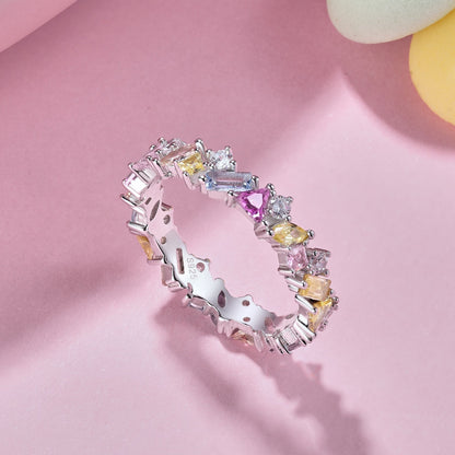 [Goodv]Dazzling Polychromatic Multi cut Daily Ring