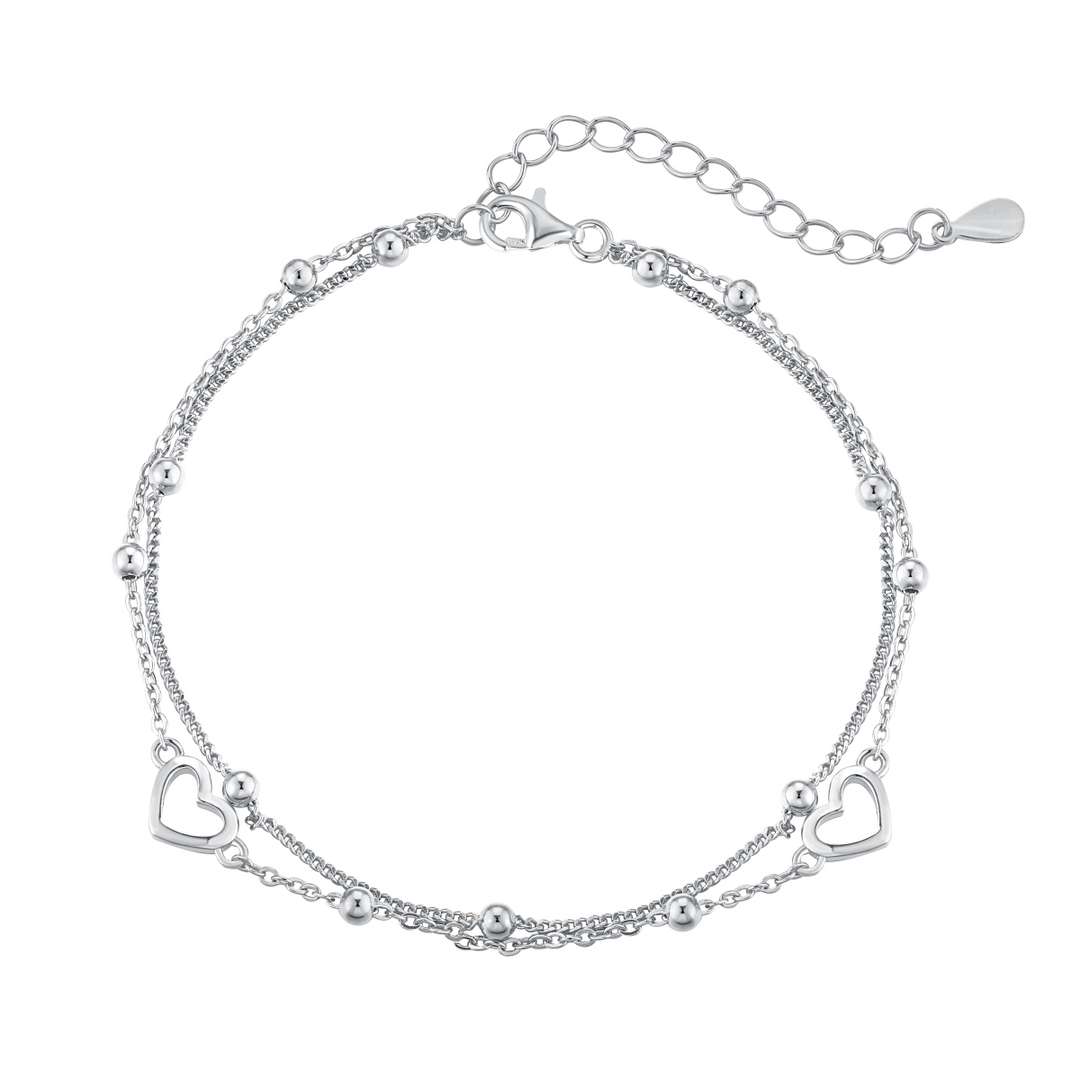 [Goodv]Dainty Double Layer Love Heart Bracelet
