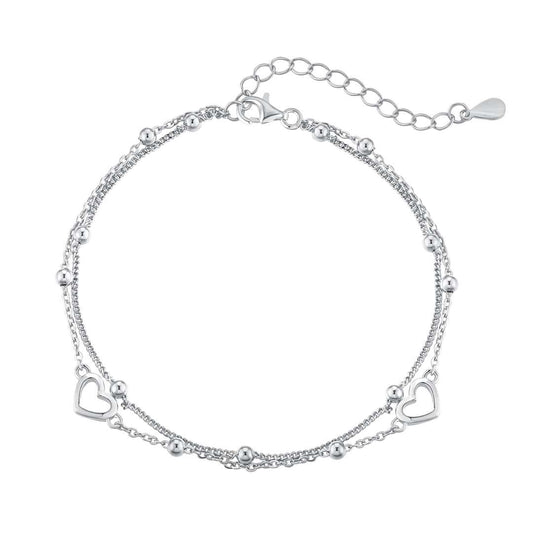 [Goodv]Dainty Double Layer Love Heart Bracelet