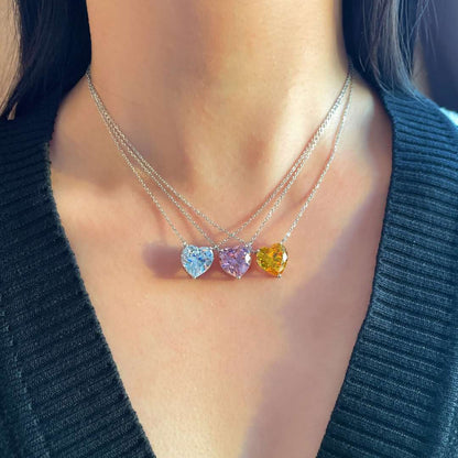 [Goodv]6.0 carat Radiant Heart Shape Necklace