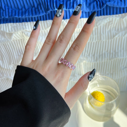 [Goodv]Dainty Elongated Cushion Cut Tennis Ring