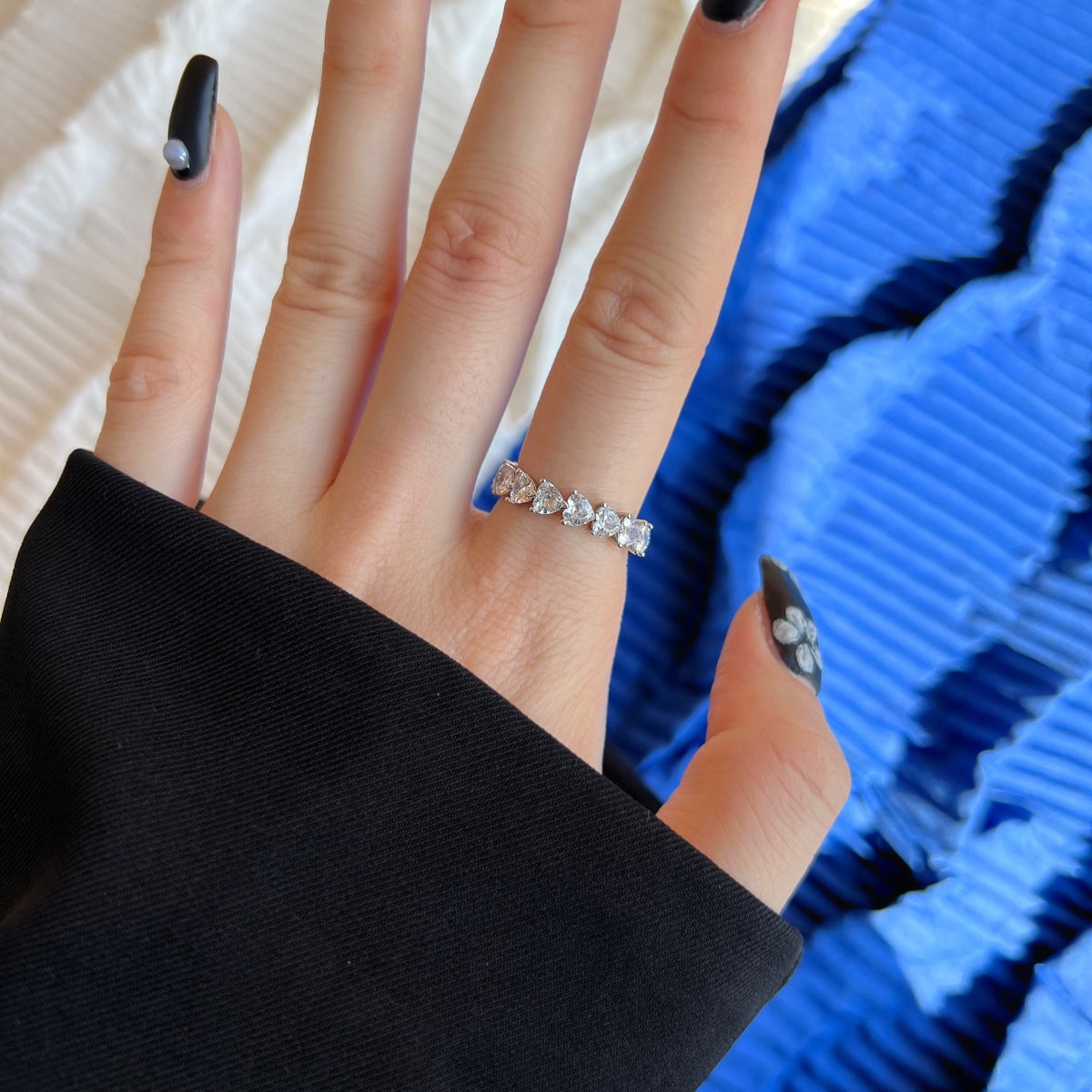 [Goodv]0.25 Carat Radiant Romance Heart Cut Lover Ring