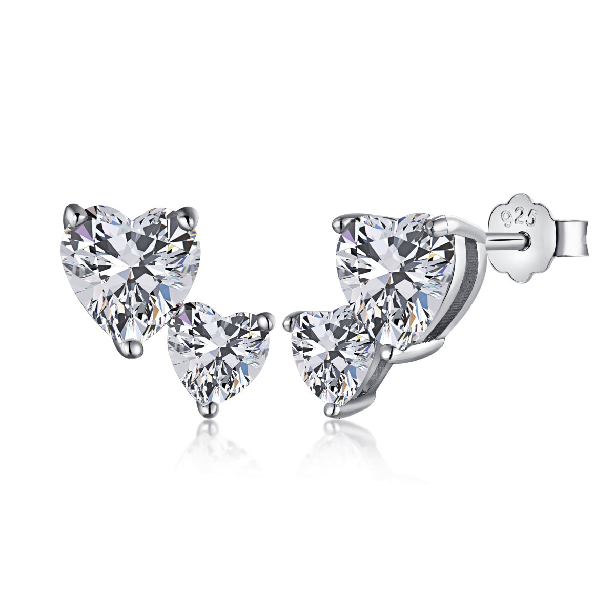 [Goodv]Double Heart-Shape Classic Princess Style Earrings