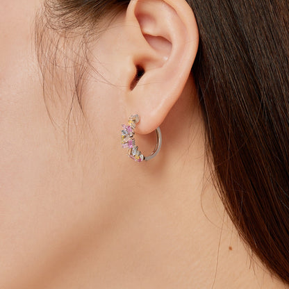 [Goodv]Dazzling Colorful Emerald Cut Daily Earrings