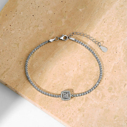 [Goodv]Luxurious Dazzling Square Shape Banquet Bracelet