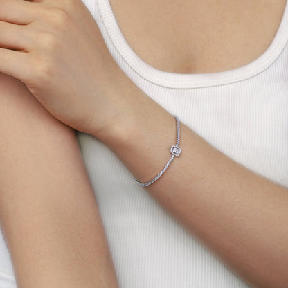 [Goodv]Luxurious Dazzling Square Shape Banquet Bracelet