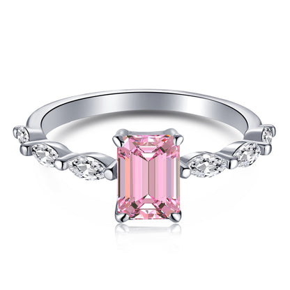 [Goodv]1.0 Carat Dainty Resplendent Radiant Cut Daily Ring