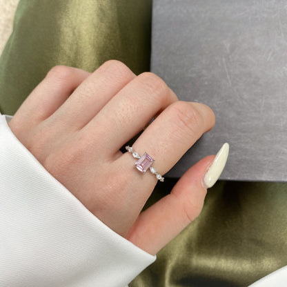 [Goodv]1.0 Carat Dainty Resplendent Radiant Cut Daily Ring