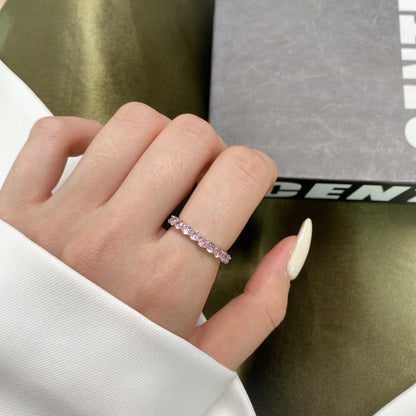 [Goodv]Sparkling Round Cut Tennis Ring