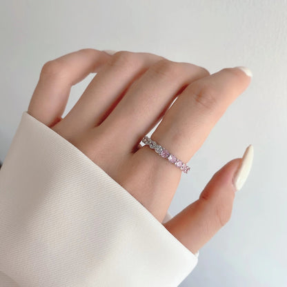 [Goodv]Sparkling Round Cut Tennis Ring