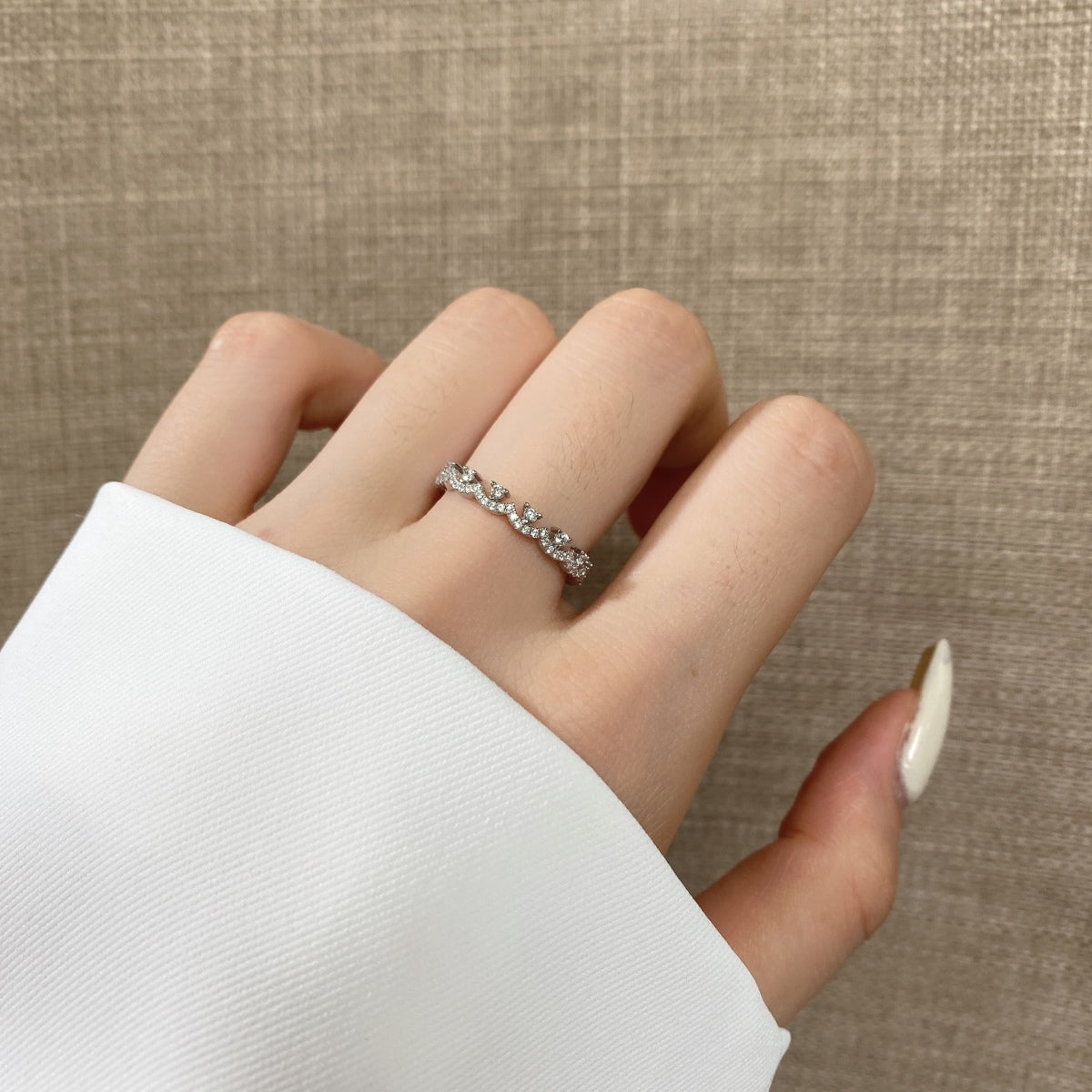 [Goodv]Elegant Resplendent Round Shape Party Ring