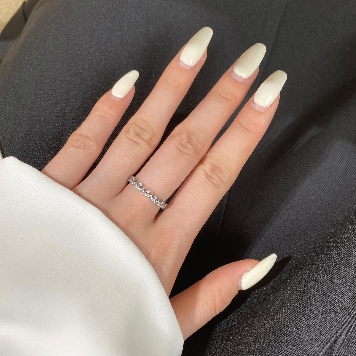 [Goodv]Elegant Resplendent Round Shape Party Ring