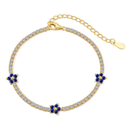 [Goodv]Sparkling Flower Shape Tennis Bracelet