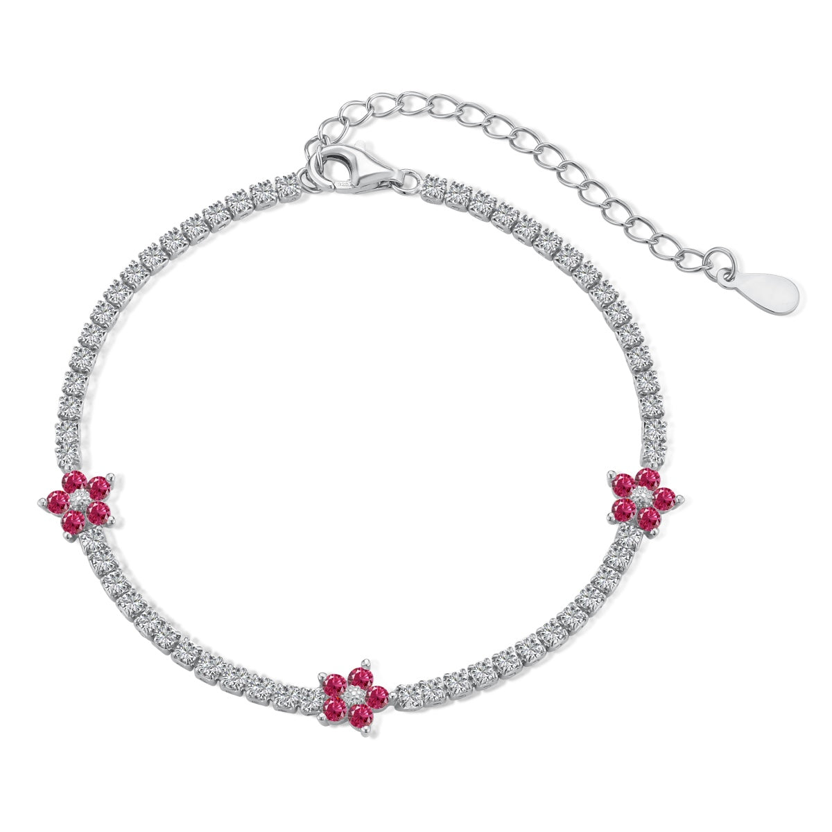 [Goodv]Sparkling Flower Shape Tennis Bracelet