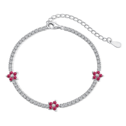 [Goodv]Sparkling Flower Shape Tennis Bracelet