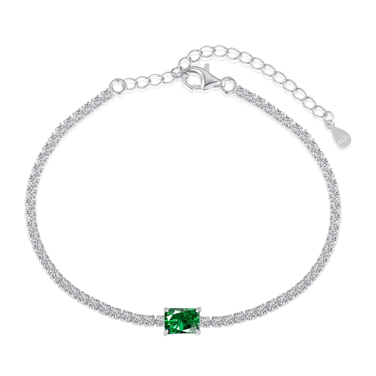 [Goodv]1.0 Carat Unique Emerald Cut Banquet Bracelet