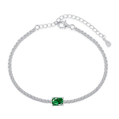 [Goodv]1.0 Carat Unique Emerald Cut Banquet Bracelet